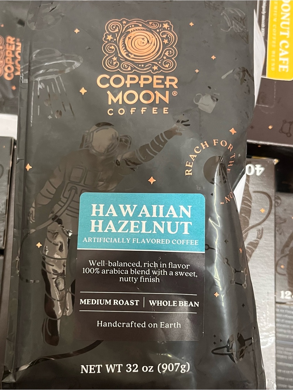 Copper Moon Hawaiian Hazelnut Coffee - Medium Roast Whole Bean